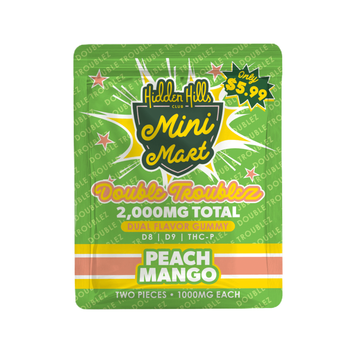 Hidden Hills Edibles Double Troublez / Peach mango